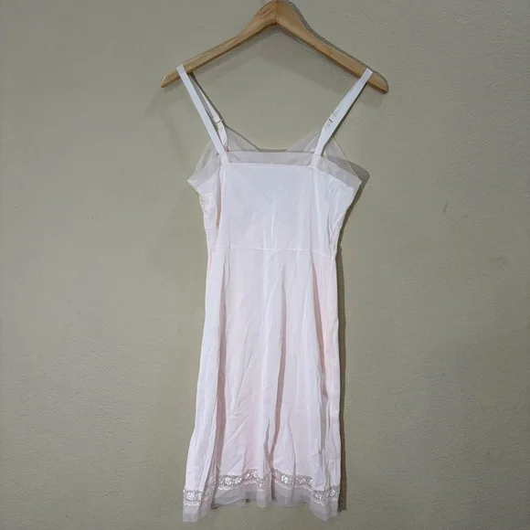 Gorgeous vintage pale pink embroidered slip / nightgown 34/ S/ slip dress - Picture 5 of 10